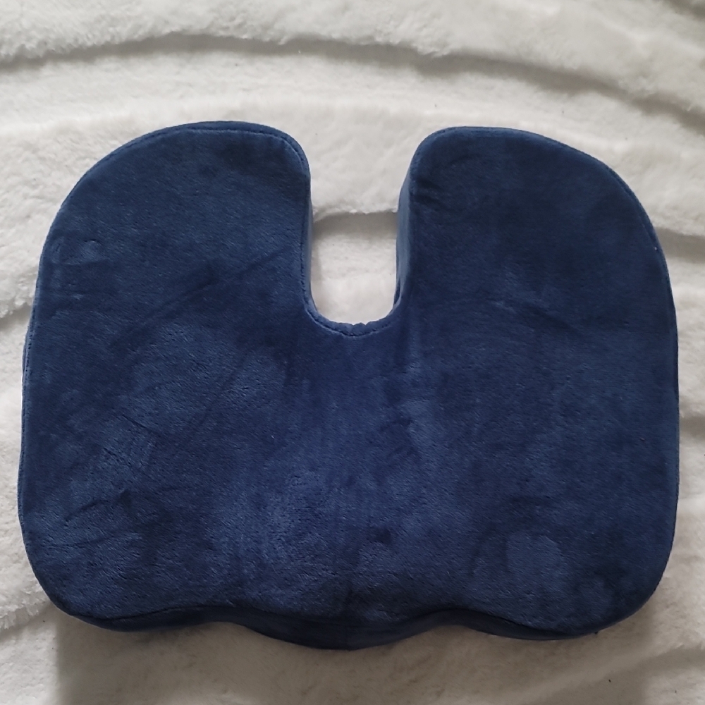 OfficeGym Navy Blue Memory Foam Seat Cushion